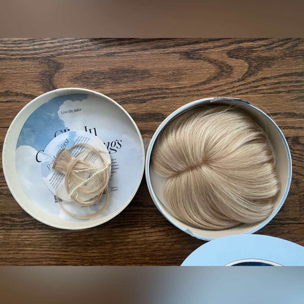 Luxy Hair clip in curtain bangs, Brand new, Dimensional Beige Blonde